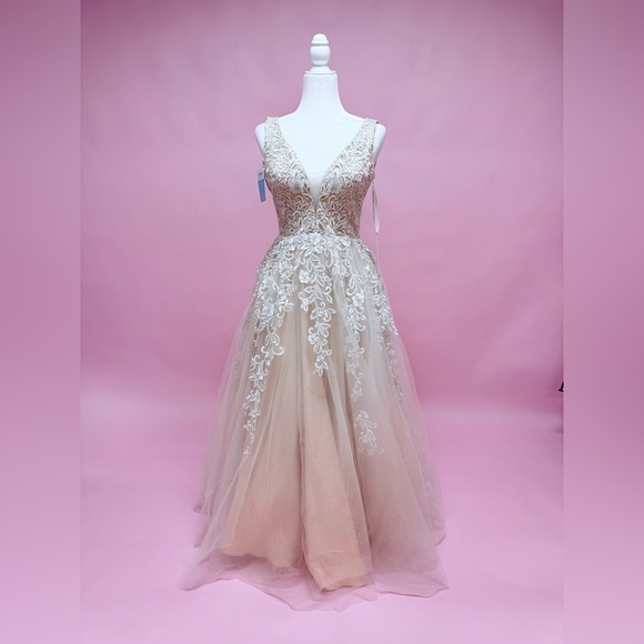Gigi Designs Dresses & Skirts - Gigi Designs Ivory/Nude Colored Gown